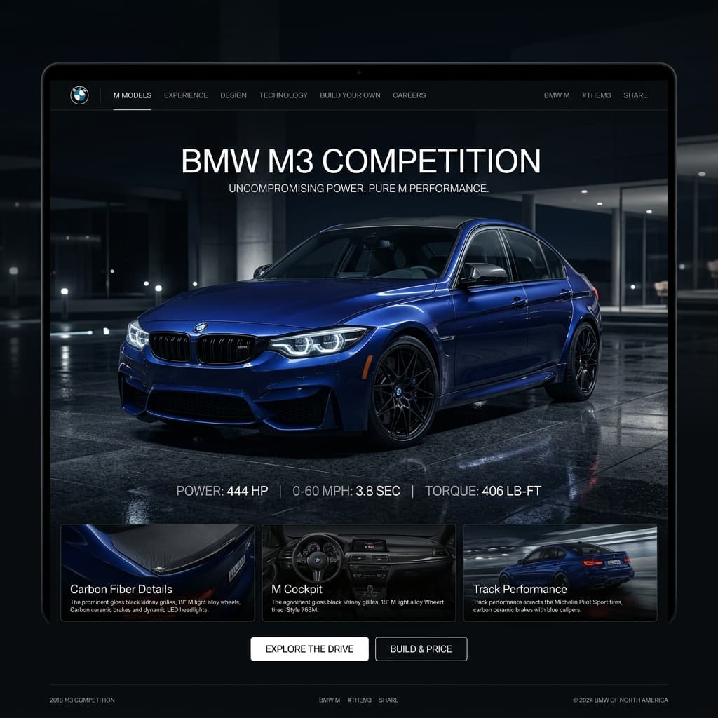 Site vitrine BMW M3