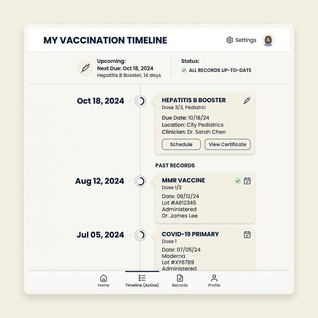 Calendrier Vaccinal UI